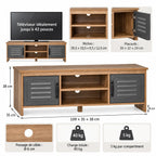 Dimensions et charges du meuble TV Elvar 109 x 35 x 38 cm