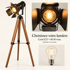 Lampadaire Rovik compatible avec une ampoule E27 jusqu’à 40 W