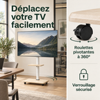 Support TV mobile sur roulettes Elrik – 32 à 70"