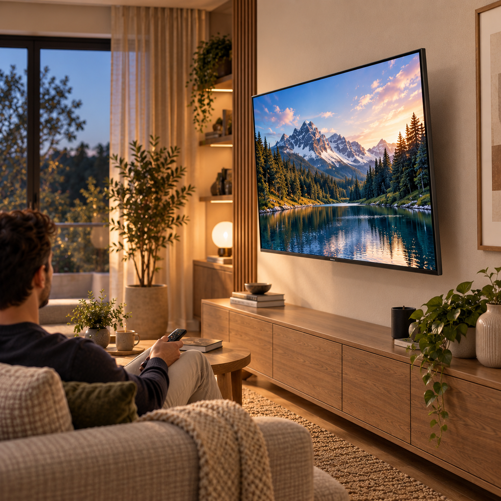 Support TV mural articulé Eirik 26–55" - orientable et inclinable