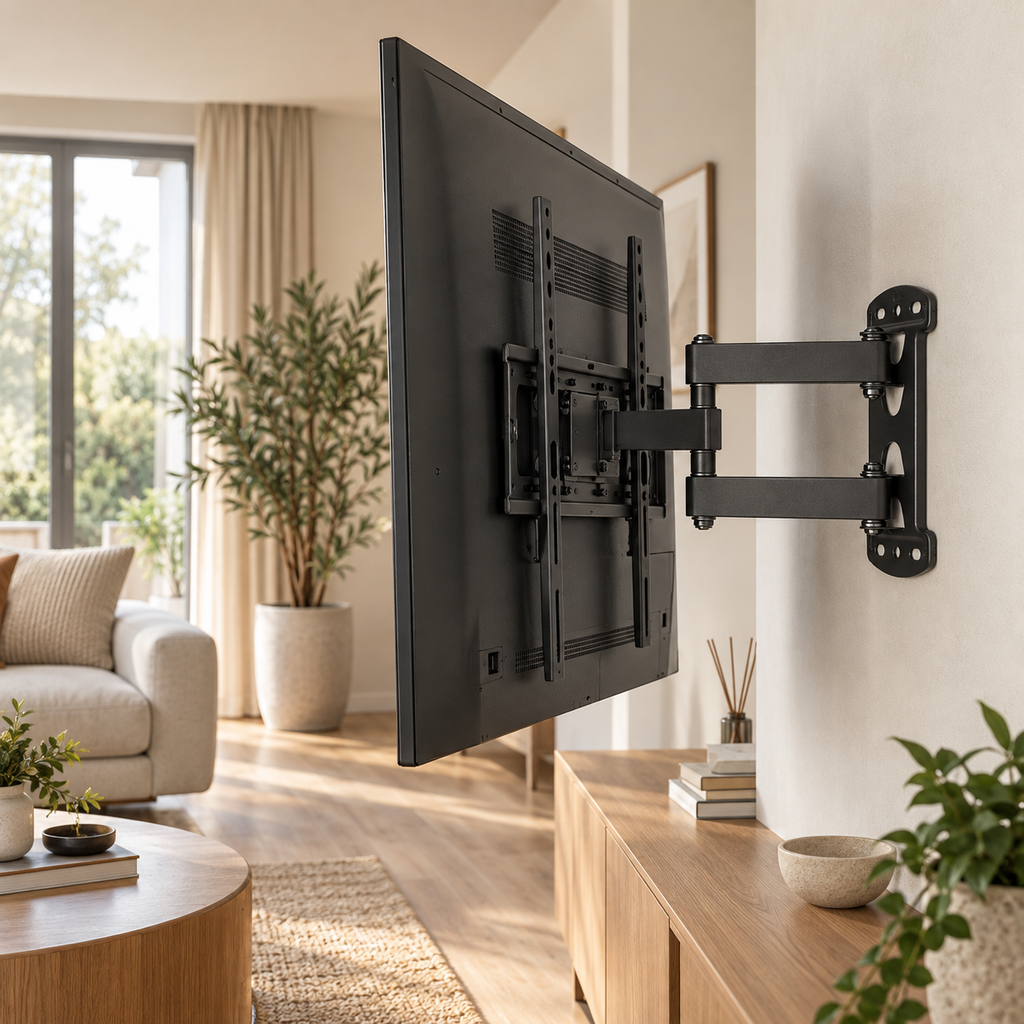Support TV mural articulé Eirik 26–55" - orientable et inclinable