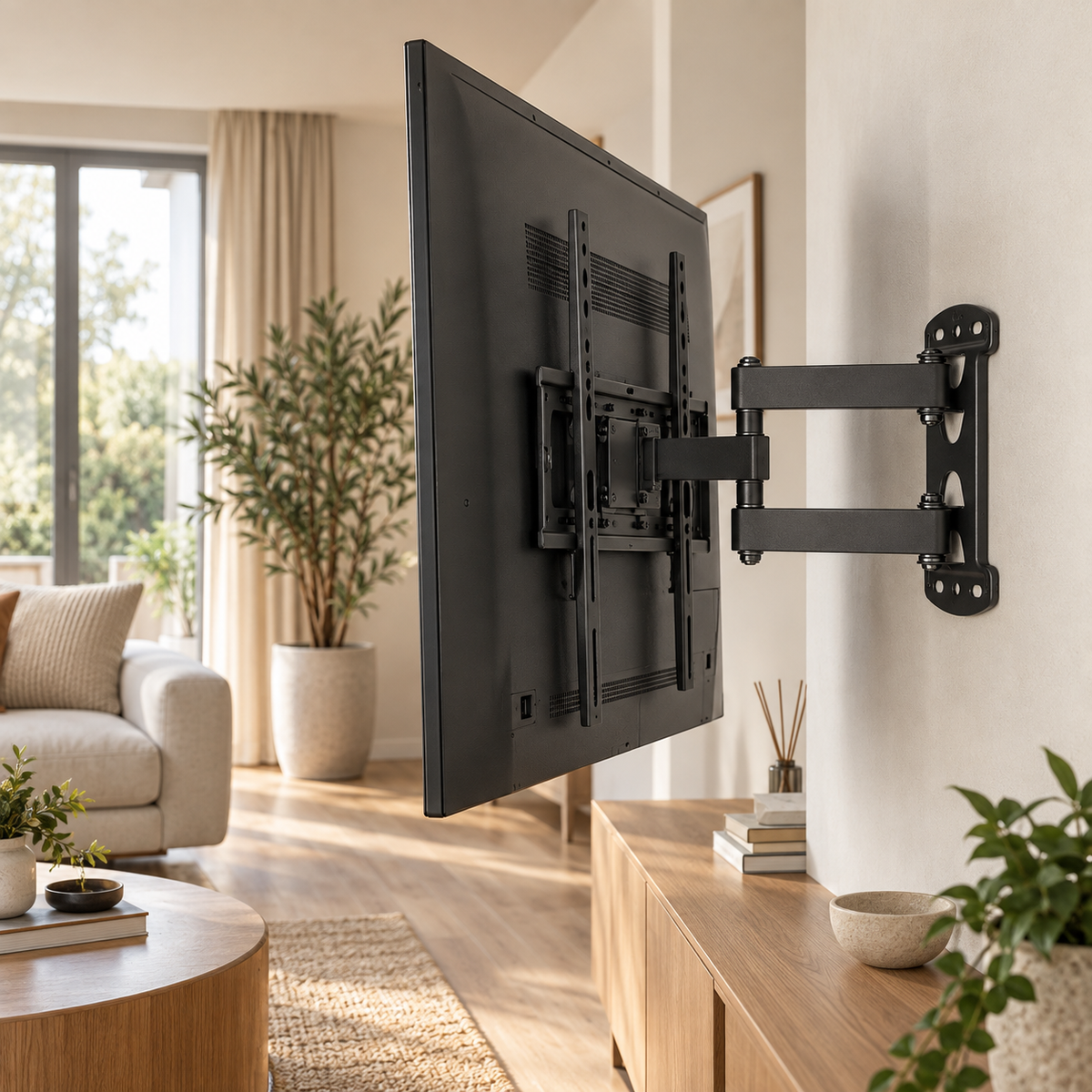 Support TV mural articulé Eirik 26–55" - orientable et inclinable
