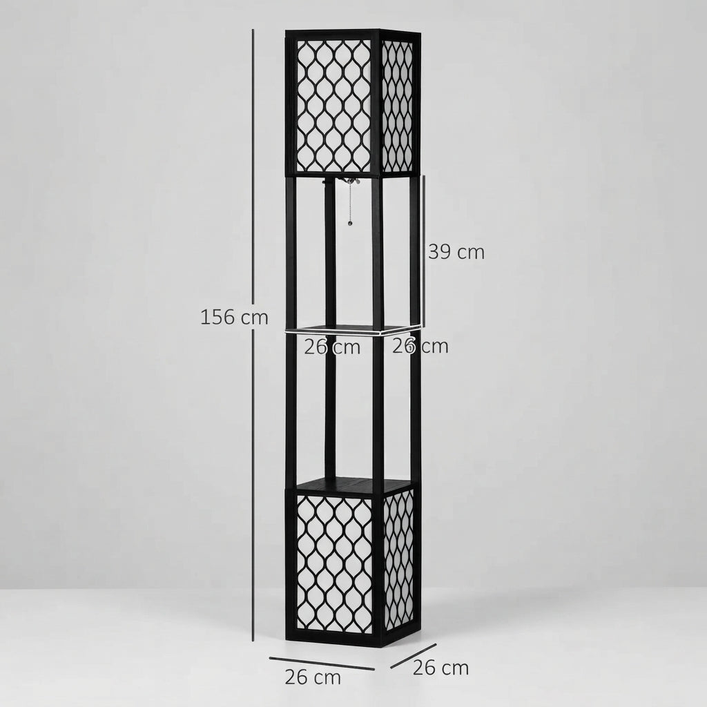 Dimensions du lampadaire étagère Soren 156 cm