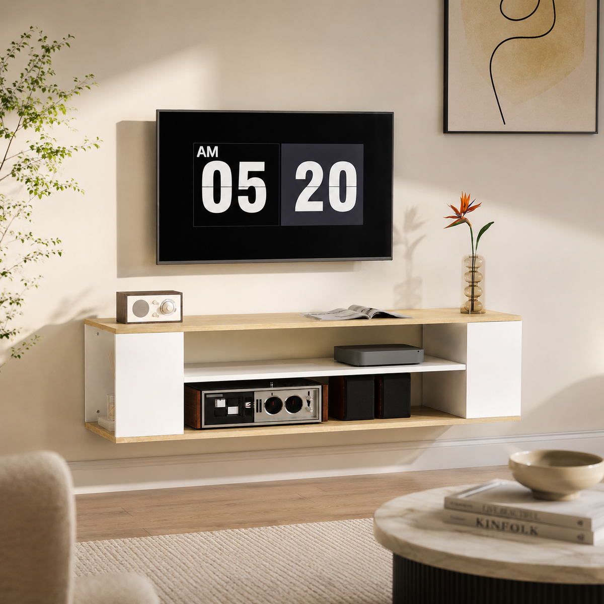 Meuble TV Noren 120 cm suspendu