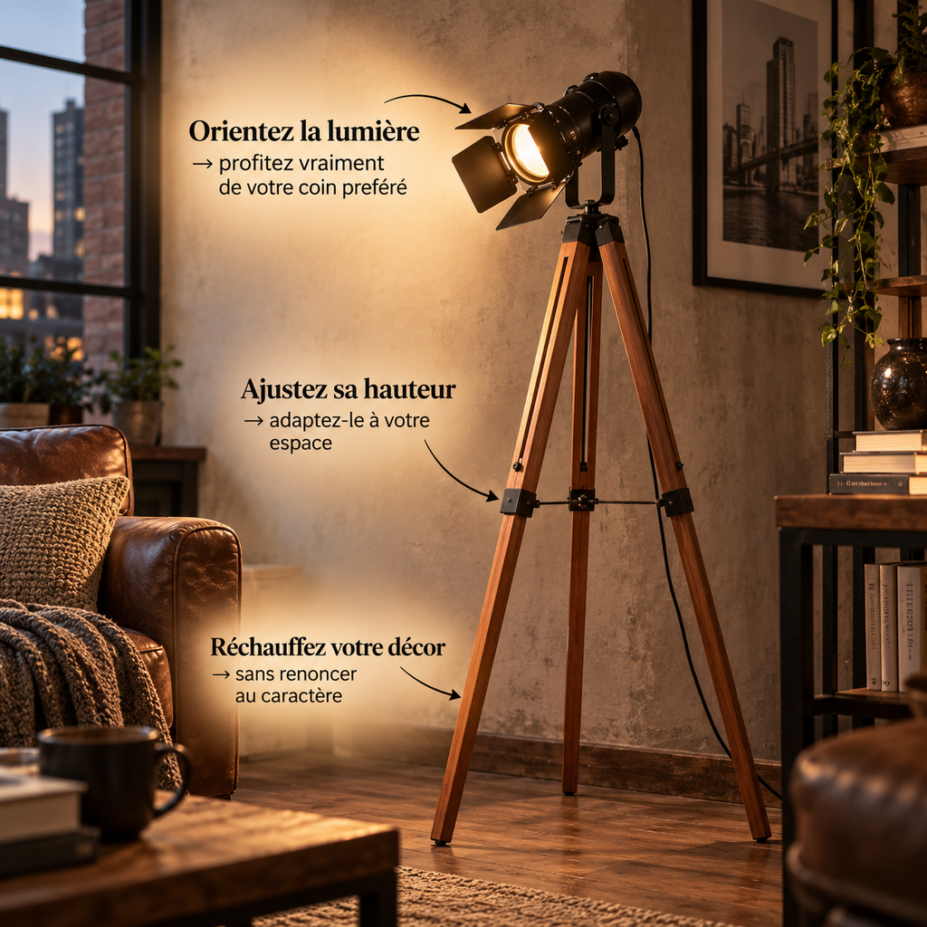 Gros plan du projecteur métallique noir à volets du lampadaire Rovik