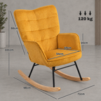 Dimensions du fauteuil à bascule Ylva jaune