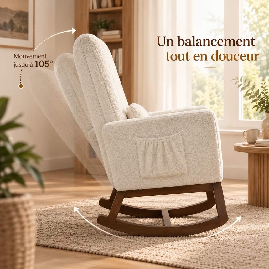 Fauteuil Eira dans un coin détente lumineux et chaleureux