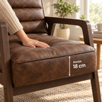 Fauteuil Eldren avec assise généreuse pour un moment de détente