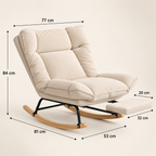 Dimensions du fauteuil à bascule Neryn beige