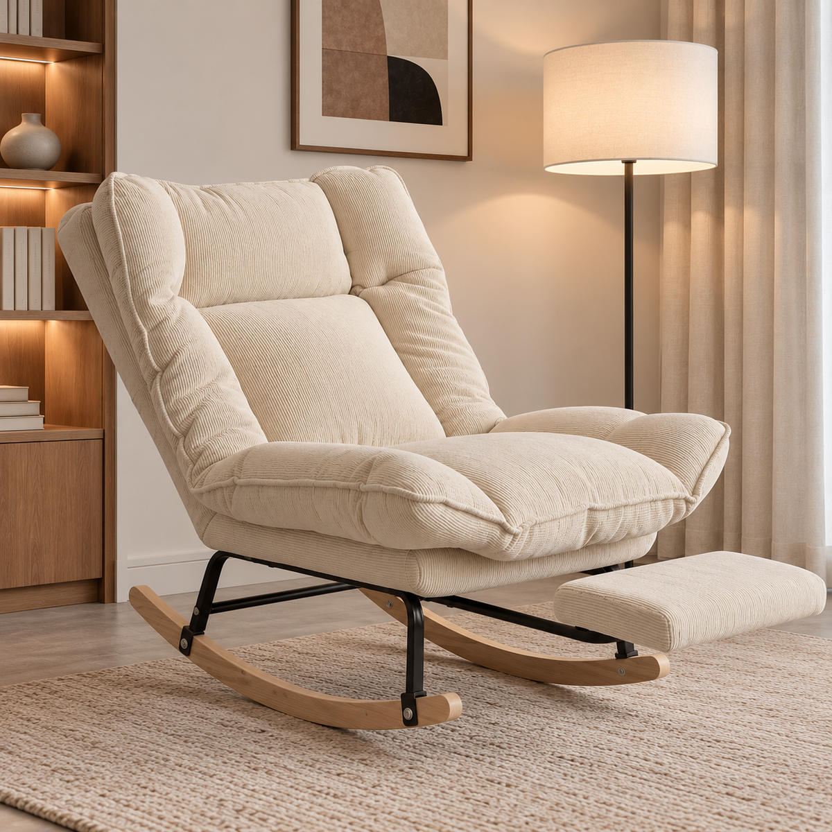 Fauteuil Neryn réglable pour différentes positions de relaxation