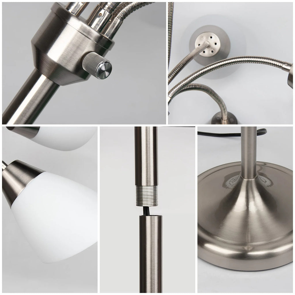 Lampadaire Elvyn avec 5 culots pour ampoules