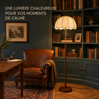 Abat-jour textile du lampadaire Nélia 