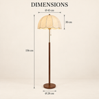 Dimensions du lampadaire Nélia hauteur 156 cm et abat-jour 45 cm