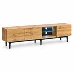 Meuble TV Kael 175 cm en bois sur fond blanc