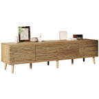 Meuble TV Norell 180 cm à quatre portes fond blanc