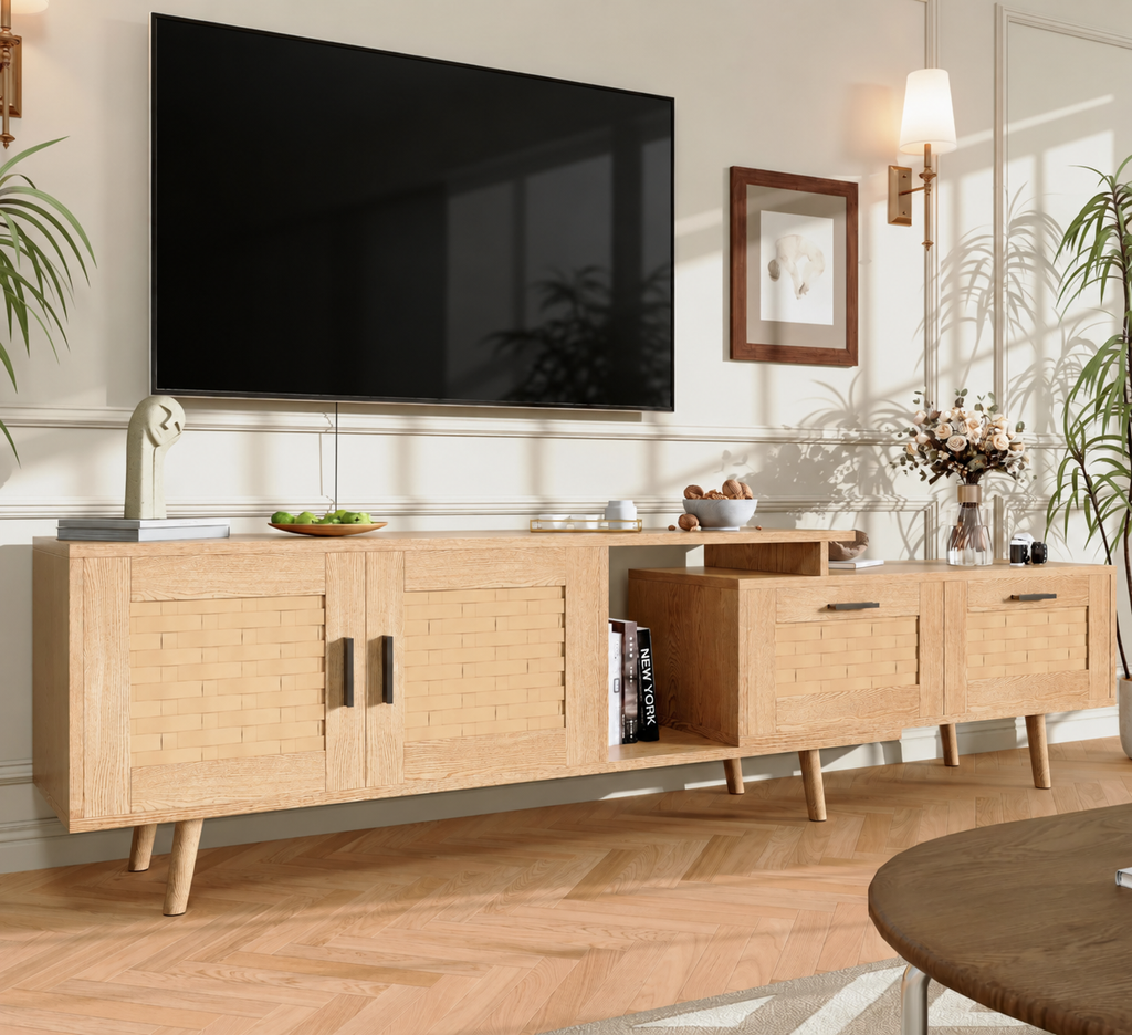 Meuble TV Noren extensible adapté à un salon contemporain