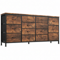 Meuble Commode TV Ryden 160 cm avec 14 tiroirs sur fond blanc