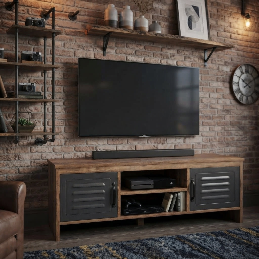 meuble TV Elvar style industriel atelier moderne