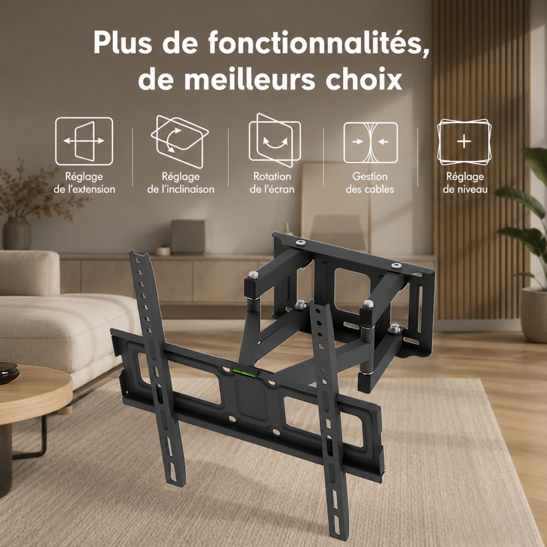 Support TV articulé pour écran 26 à 55 pouces