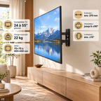Double bras extensible du support TV mural Aksel