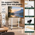 Support TV sur pied Move XXL pour grand écran jusqu’à 100 pouces