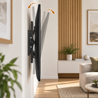 Téléviseur incliné avec le support TV mural Keldor pour ajuster l angle de vision