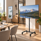 Support TV mobile Noren utilisé avec un écran dans un bureau 