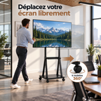 Support TV mobile Orvik dans un bureau