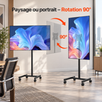 Support TV Noren avec rotation 90 degrés paysage et portrait