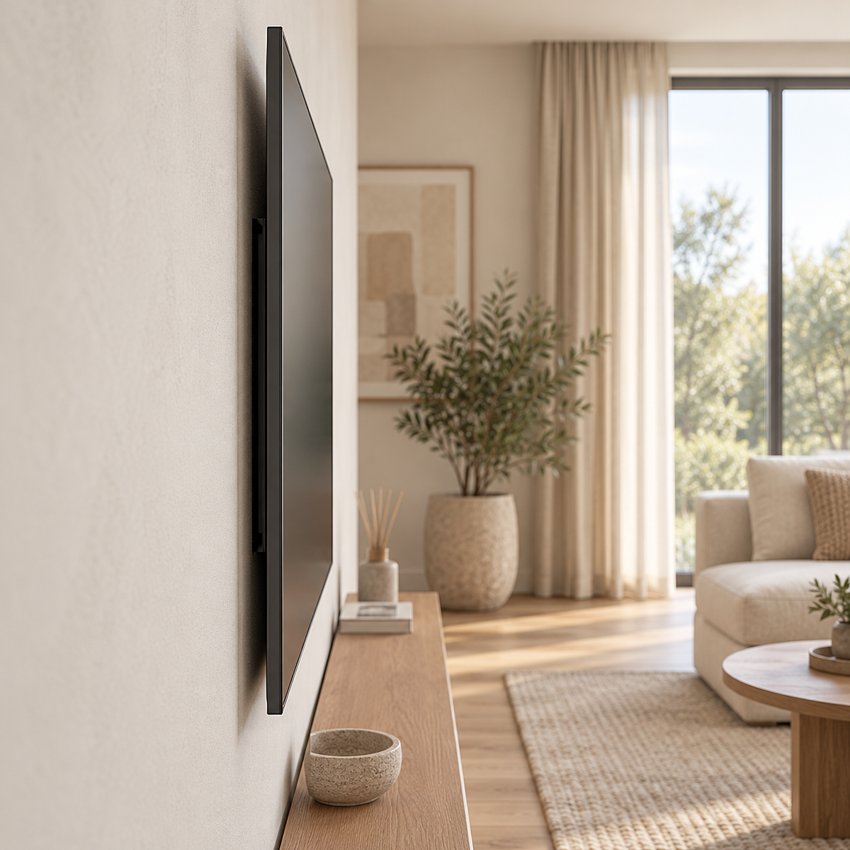 Support TV mural Norevik pour écran jusqu à 65 pouces et charge maximale de 50 kg