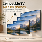Support TV sur pied Soren compatible avec les écrans de 40 à 65 pouces