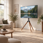 Support TV trépied Soren installé dans un salon