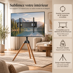 Support TV Soren compatible VESA jusqu’à 600 x 400 mm et charge 45 kg