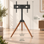 Dimensions du support TV trépied Soren 910 x 510 x 1440 mm