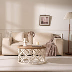 table basse Sivra mettant en avant sa légèreté visuelle et son style chaleureux