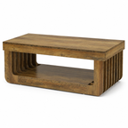 Table basse rectangulaire Varden 120 cm style rustique